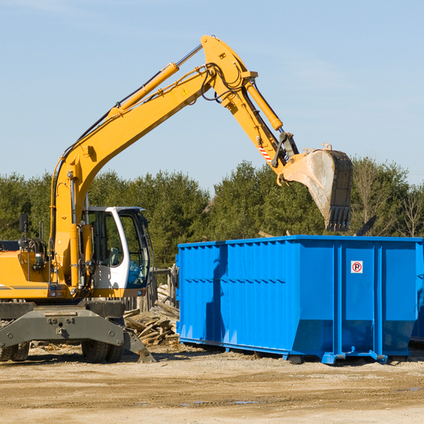 are there any restrictions on where a residential dumpster can be placed in Worth County